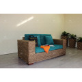 Elegant Indoor Natural Water Hyacinth Sofa Set for Interior Living Set Handmade Weaving